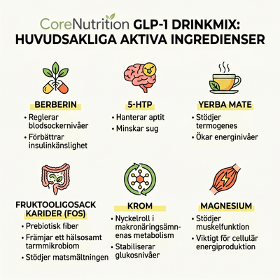 GLP-1 Viktminskning - Pulver för Dryck